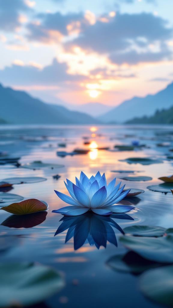 Lotus bleu (Nymphaea caerulea) :