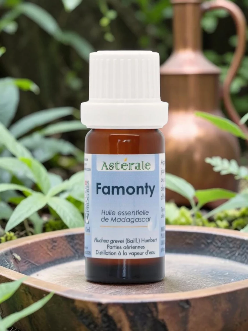 Huile essentielle de Famonty bio circulation lymphatique et r&eacute;paration cutan&eacute;e