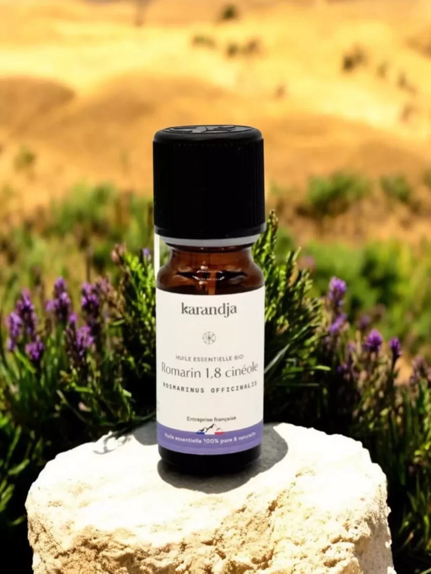 Huile essentielle de Romarin &agrave; 1,8 cin&eacute;ole bio 10 ml respiration concentration France