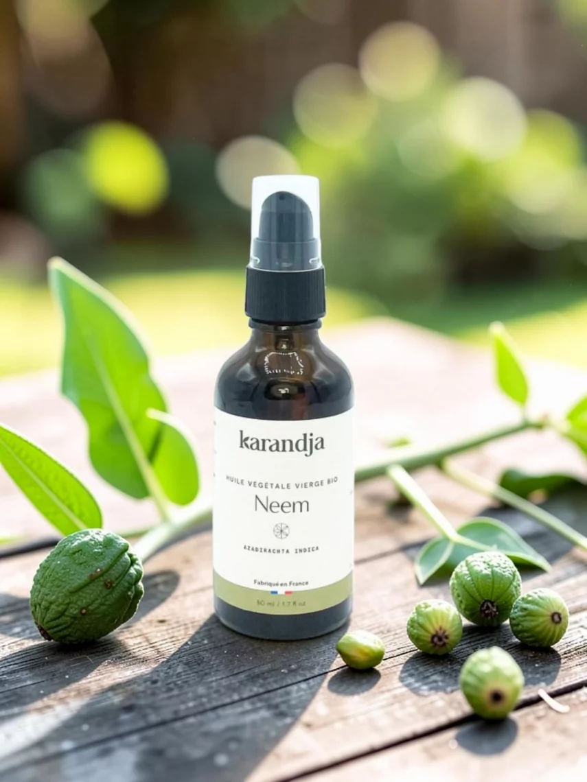 Huile v&eacute;g&eacute;tale de Neem bio purifiante peau &agrave; probl&egrave;mes cheveux 50 ml