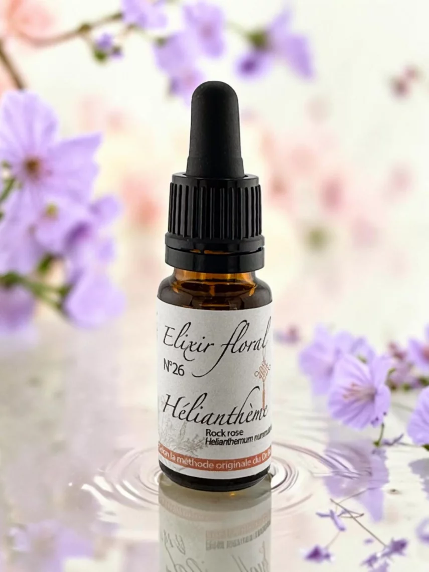 Fleur de Bach H&eacute;lianth&egrave;me Rock Rose &Eacute;lixir floral Bio Courage et Sang-froid