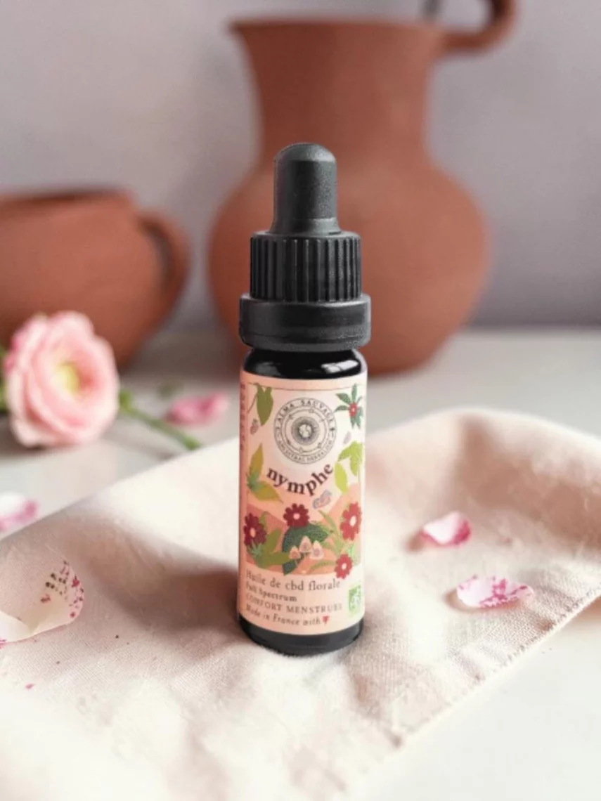 Nymphe, huile de CBD full spectrum bio pour le confort menstruel