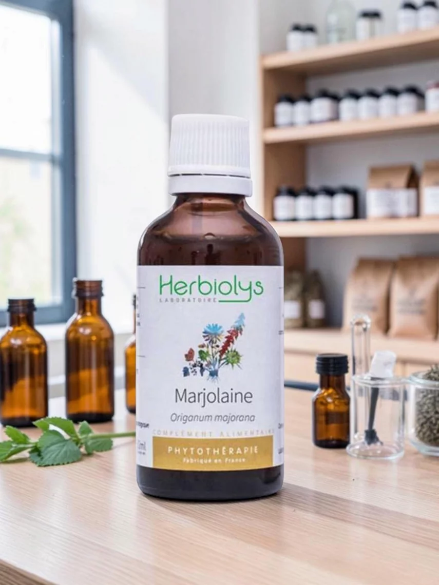 Marjolaine extrait de plante fra&icirc;che bio, teinture m&egrave;re pour la d&eacute;tente nerveuse et la digestion, 50 ml