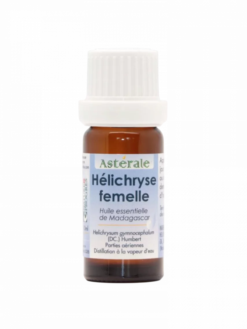 Huile essentielle H&eacute;lichryse femelle de Madagascar, respiration et clart&eacute; d�esprit, Nature & Progr&egrave;s 10 ml