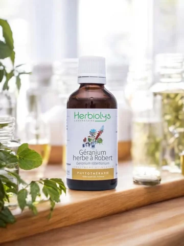 Géranium Bio  Herbe à Robert  Extrait de Plante Fraîche  Digestion et Équilibre Glycémique