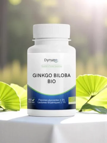 Ginkgo biloba Bio  Titré 24/6  Mémoire, circulation  Dynveo