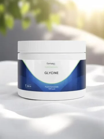 Glycine pure en poudre  Acide aminé hydrosoluble 99%  Soutien sommeil & collagène  Dynveo
