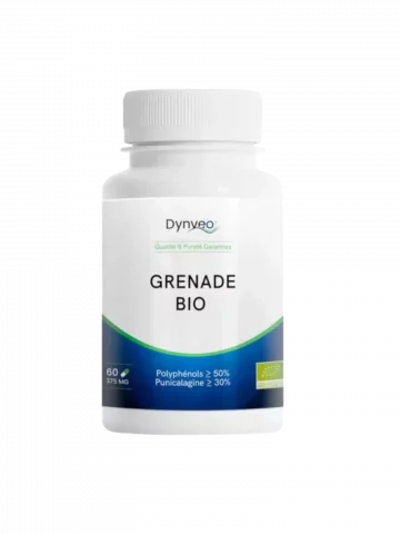 Grenade BIO 375mg  Extrait concentré 30% punicalagines  Antioxydant puissant  Dynveo