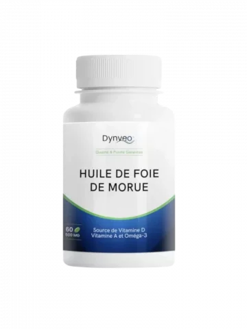 Huile de foie de morue pure  Vitamines A & D naturelles  Dynveo