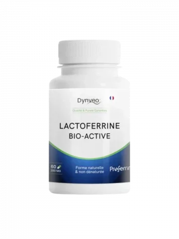 Lactoferrine bio-active 200mg  Forme native & haute pureté  Dynveo