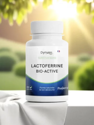 Lactoferrine bio-active 200mg  Forme native & haute pureté  Dynveo
