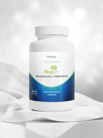 Magnésium L-thréonate Magtein®  Forme brevetée à haute assimilation cérébrale  Mémoire & cognition  Dynveo