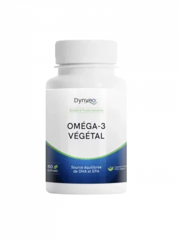 Oméga-3 végétal 1000mg  DHA & EPA issus dalgues  Capsules véganes Dynveo