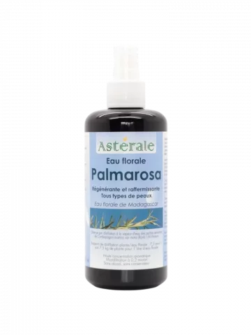 Hydrolat Palmarosa Bio 200mL  tonique cutané  Astérale Madagascar