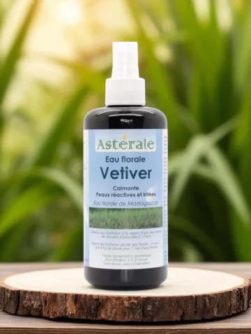 Hydrolat Vétiver Bio 200mL  enracinant & apaisant  Astérale Madagascar