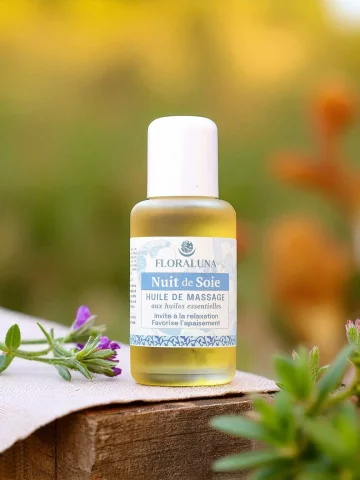 Huile de massage Nuit de Soie Bio 50mL  détente & sérénité naturelle