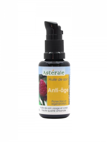 Huile de soin Antiâge Astérale 30ml  Harungana & huiles essentielles revitalisantes, régénérante et antitaches, bio