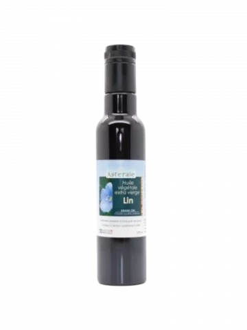 Huile végétale Lin doré Astérale 250ml  Linum usitatissimum, riche en oméga3, cosmétique & nutrition