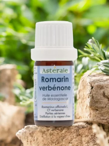 Huile essentielle Romarin verbenone Astérale 5ml  Rosmarinus officinalis ct. verbenone, régénérante & respiratoire, bio