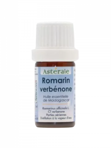 Huile essentielle Romarin verbenone Astérale 5ml  Rosmarinus officinalis ct. verbenone, régénérante & respiratoire, bio