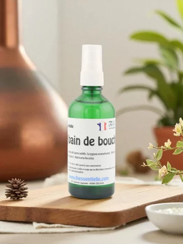 Synergie hydrolats Bain de bouche Laurier, Clou de girofle, Menthe poivrée, Thym thymol Bio