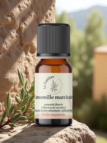Huile essentielle de camomille matricaire bio  Calmante et anti-inflammatoire