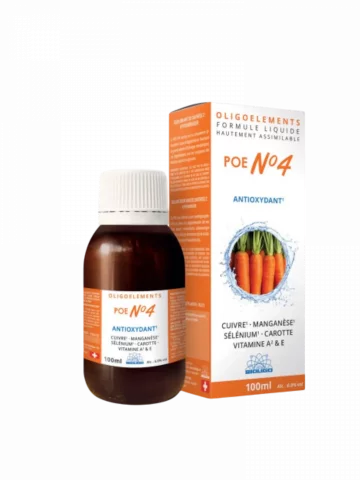 POE N°4 Carotte Acérola 100 ml  antioxydant et régénérant cellulaire