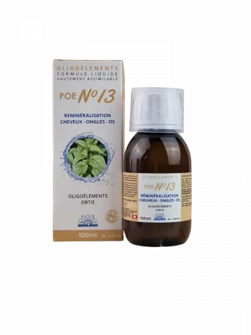 POE N°13 Ortie 100 ml  reminéralisation cheveux, ongles et os