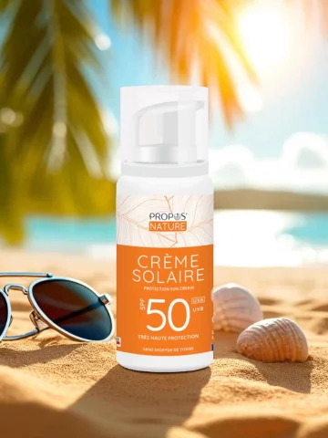 Crème solaire BIO SPF50 100 ml  très haute protection UVA/UVB sans traces blanches