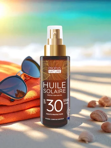 Huile de plage BIO au Karanja 75 ml  protection solaire et prolongateur de bronzage