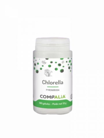 Chlorella pyrenoïdosa bio  Micro-algue détox 500 mg  Compalia
