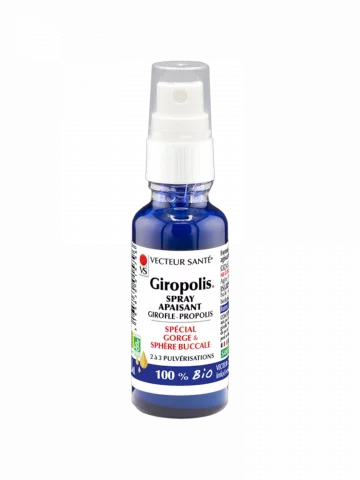Giropolis Spray bio  Propolis & girofle  Gorge & bouche  Vecteur Santé