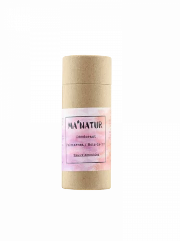 D&eacute;odorant solide peaux sensibles � Palmarosa et bois de h&ocirc; � Naturel et artisanal