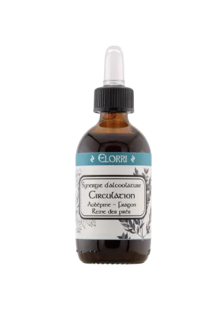 Synergie Circulation � Alcoolature Bio � Aub&eacute;pine, Fragon & Reine-des-pr&eacute;s