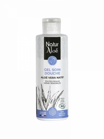 Gel Soin Douche Aloe Vera Bio 200ml Nettoyant Hydratant Apaisant