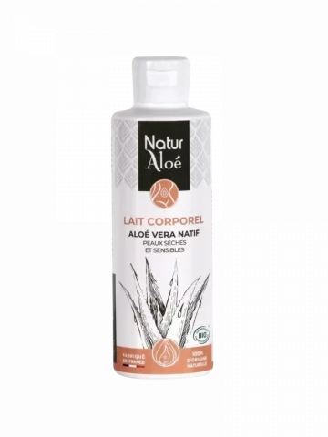 Lait Corporel Aloe Vera Bio 200ml Hydratant Nourrissant Peau Sensible