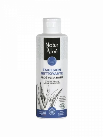 Emulsion Nettoyante Visage Aloe Vera Bio 200ml Douceur Peau Sensible