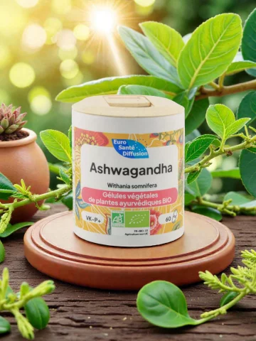 Ashwagandha bio 375 mg adaptog&egrave;ne stress anxi&eacute;t&eacute; sommeil