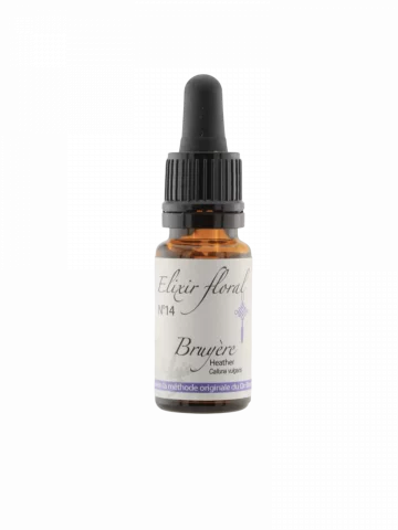 Fleur de Bach Bruy&egrave;re Heather &Eacute;lixir floral Bio &Eacute;coute et Ouverture aux autres