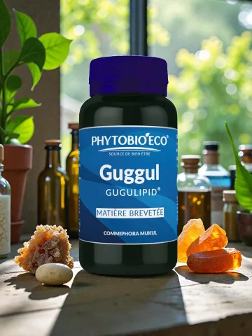 Guggul Gugulipid bio m&eacute;tabolisme cholest&eacute;rol silhouette