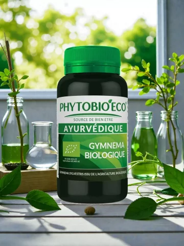 Gymnema sylvestris bio 450 mg couper les envies de sucre glyc&eacute;mie 60 g&eacute;lules
