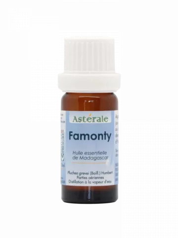Huile essentielle de Famonty bio circulation lymphatique et r&eacute;paration cutan&eacute;e