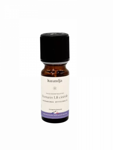 Huile essentielle de Romarin &agrave; 1,8 cin&eacute;ole bio 10 ml respiration concentration France