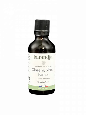 Extrait de plante Ginseng blanc bio &eacute;nergie vitalit&eacute; tonus 50 ml