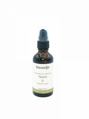 Huile v&eacute;g&eacute;tale de Neem bio purifiante peau &agrave; probl&egrave;mes cheveux 50 ml
