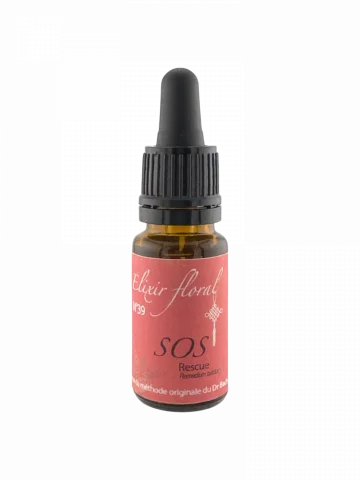 Synergie Fleurs de Bach SOS Rescue &Eacute;lixir floral Bio Urgence et Apaisement