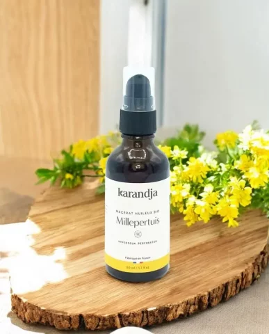 Macérât Huileux Bio de Millepertuis  Anti-inflammatoire et Régénérant  Peaux Irritées et Muscles Endoloris  Origine France